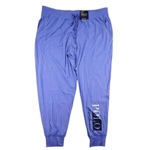 Polo Ralph Lauren Mens Big & Tall Blue Logo Pony Sleep Jogger Lounge Pants 3XLT
